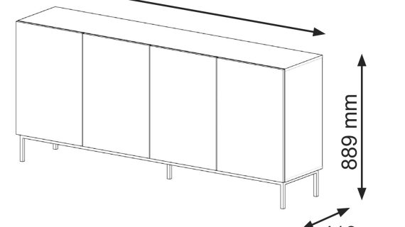miniaturka Stylowa Szafka Pod TV Navia 200 cm