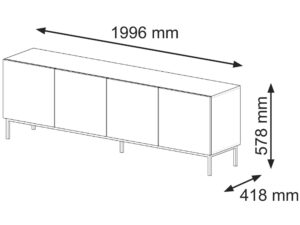 miniaturka Szafka RTV Navia w Stylu Rustykalnym