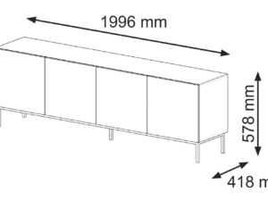miniaturka Szafka RTV Navia w Wysokim Połysku