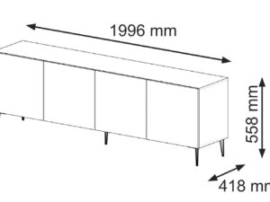 miniaturka Przestronna Szafka RTV Navia na Ozdobnych Nóżkach