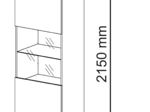 miniaturka Stylowa Witryna Navia na Ozdobnych Nóżkach