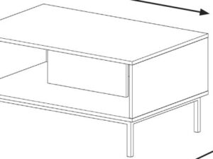 miniaturka Minimalistyczny Stolik Kawowy Navia z Półkami