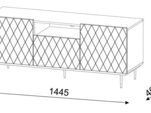 miniaturka Szafka RTV Bellagio z Ozdobnymi Frontami Atrakcyjna