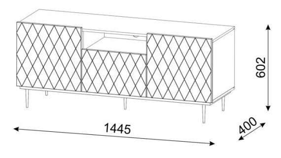 miniaturka Szafka RTV Bellagio z Ozdobnymi Frontami Atrakcyjna