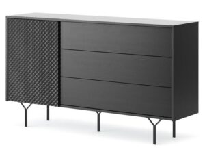 miniaturka Komoda Kruk Czarny Grafit 144cm Elegancja