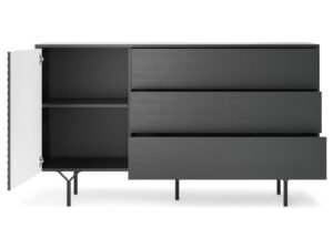 miniaturka Komoda Kruk Czarny Grafit 144cm Elegancja