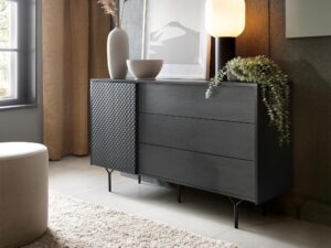 miniaturka Komoda Kruk Czarny Grafit 144cm Elegancja