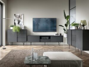 miniaturka Szafka RTV Kruk Czarny Grafit Design