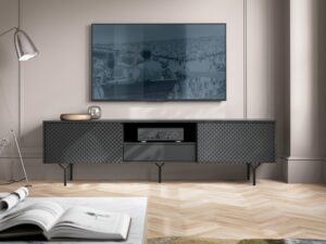 miniaturka Szafka RTV Kruk Czarny Grafit Design