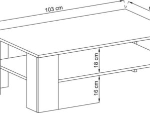 miniaturka Ława Dekoracyjna Niebo 103cm Nowoczesny Styl