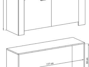 miniaturka Komoda Niebo 120cm w Dębowym Odcieniu