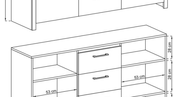miniaturka Komoda Niebo Stylowa z Prostym Uchwytem