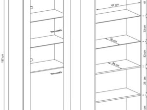 miniaturka Witryna Niebo 70cm Dąb Riviera lub Country