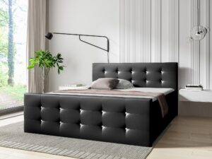 miniaturka Łóżko Tapicerowane Belmondo z Pikowanym Zagłówkiem