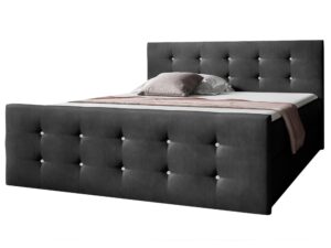 Łóżko Tapicerowane Belmondo z Pikowanym Zagłówkiem