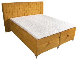 Musztardowe Łóżko SAFARI do Sypialni