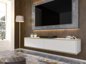 miniaturka Szafka RTV Wisząca Verdi Dwudrzwiowa z Frezowanymi Frontami