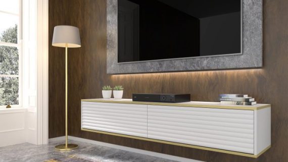 miniaturka Szafka RTV Wisząca Verdi Dwudrzwiowa z Frezowanymi Frontami