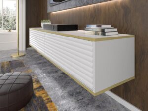 miniaturka Szafka RTV Wisząca Verdi Dwudrzwiowa z Frezowanymi Frontami