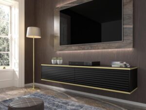 miniaturka Szafka RTV Wisząca Verdi Dwudrzwiowa z Frezowanymi Frontami