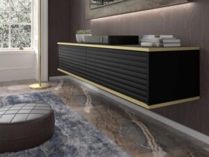 miniaturka Szafka RTV Wisząca Verdi Dwudrzwiowa z Frezowanymi Frontami