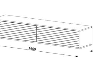 miniaturka Szafka RTV Wisząca Verdi Dwudrzwiowa z Frezowanymi Frontami