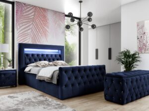 miniaturka Luksusowe Łóżko PERA w Stylu Glamour