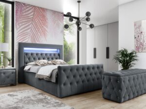 miniaturka Luksusowe Łóżko PERA w Stylu Glamour