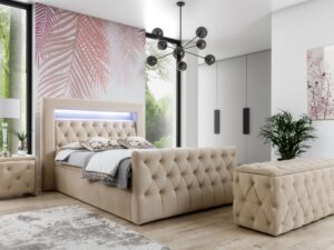 miniaturka Luksusowe Łóżko PERA w Stylu Glamour