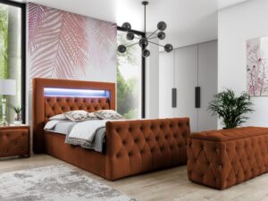 miniaturka Luksusowe Łóżko PERA w Stylu Glamour