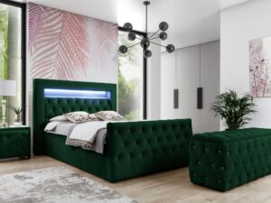 miniaturka Luksusowe Łóżko PERA w Stylu Glamour