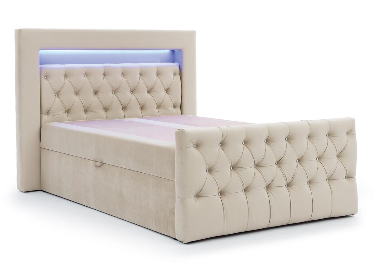 Luksusowe Łóżko PERA w Stylu Glamour