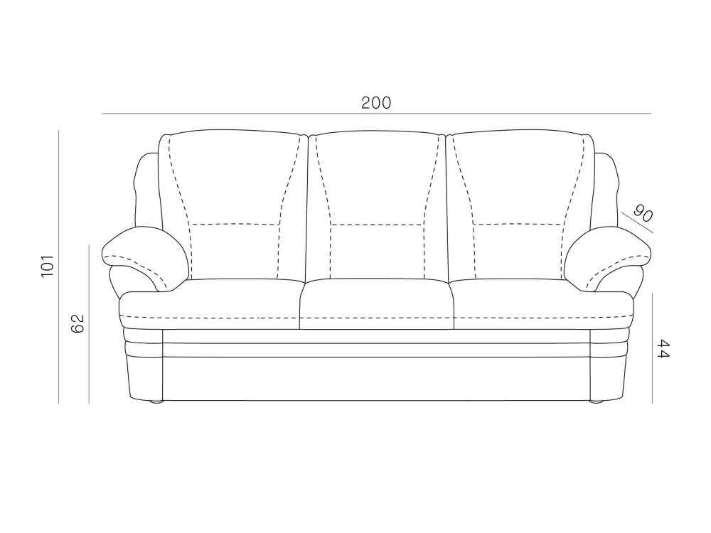 Sofa Trzyosobowa Wygodna Sewila 4 - obrazek 4