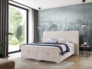 miniaturka Musztardowe Łóżko SAFARI do Sypialni