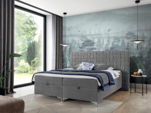 miniaturka Musztardowe Łóżko SAFARI do Sypialni