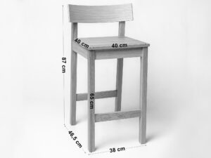 miniaturka Stołek Barowy Bellamy z Litego Dębu