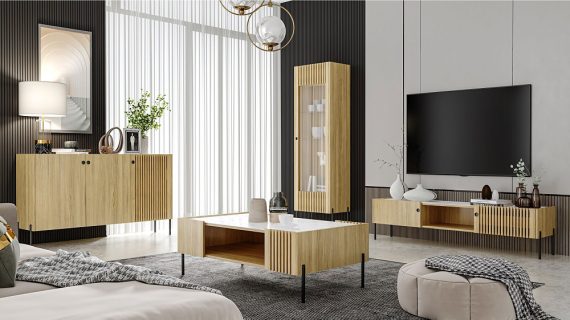 Elegancka Witryna Dębowa Rennes RN06 - obrazek 3