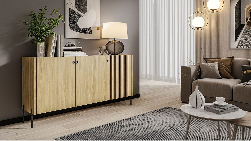 Elegancka Witryna Dębowa Rennes RN06 - obrazek 4