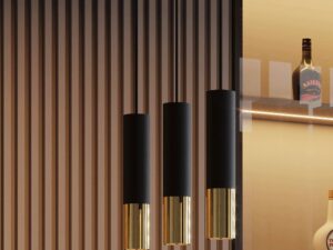 miniaturka Stylowa Złota Lampa Wisząca LOOPEZ 3P