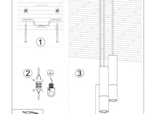 miniaturka Stylowa Złota Lampa Wisząca LOOPEZ 3P