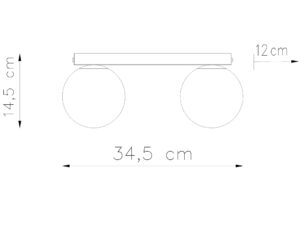 miniaturka Stylowy plafon YUCCA 2 punkty światła