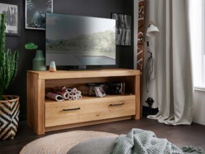 miniaturka Szafka RTV Solis I Klasyczny Design z Drewna Dębowego