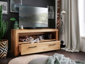 miniaturka Szafka RTV Solis I Klasyczny Design z Drewna Dębowego