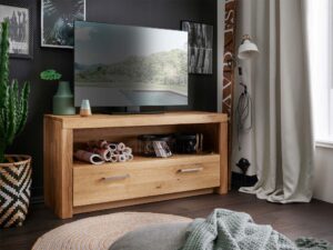 miniaturka Szafka RTV Solis I Klasyczny Design z Drewna Dębowego