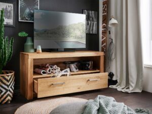 miniaturka Szafka RTV Solis I Klasyczny Design z Drewna Dębowego