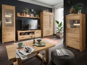 miniaturka Szafka RTV Solis II Dębowa Elegancja z Nowoczesnym Akcentem