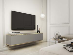 miniaturka Szafka RTV Teyser z Złotymi Listwami Elegancja