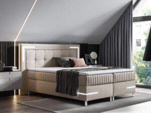 miniaturka Łóżko Eclipse Kontynentalne z LED Oświetleniem