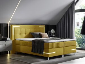 miniaturka Łóżko Eclipse Kontynentalne z LED Oświetleniem