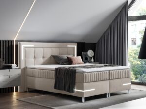 miniaturka Łóżko Eclipse Kontynentalne z LED Oświetleniem